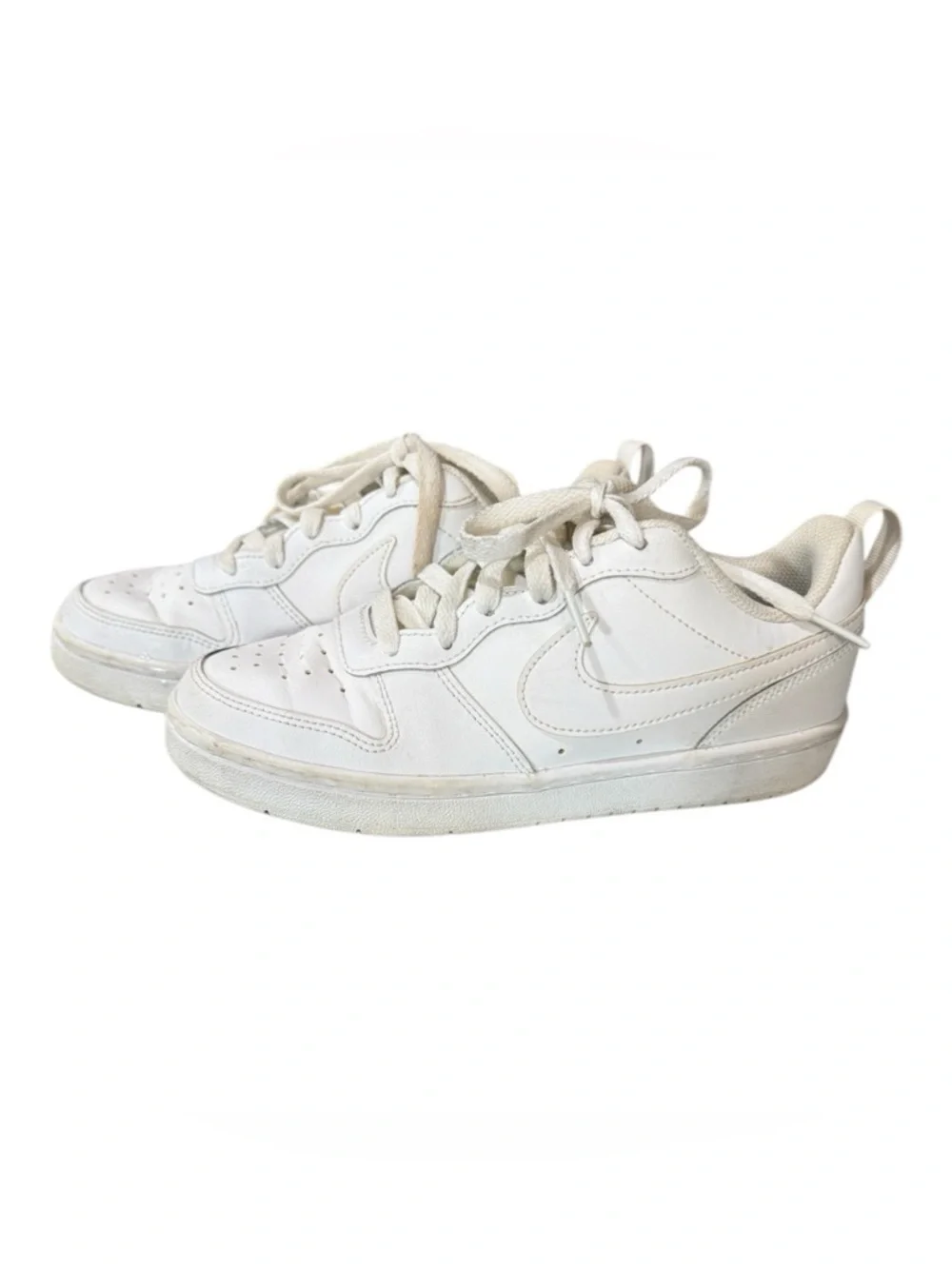 Nike Court Borough Low Top 2 Big Kids Sneaker Shoes White Sz Y4